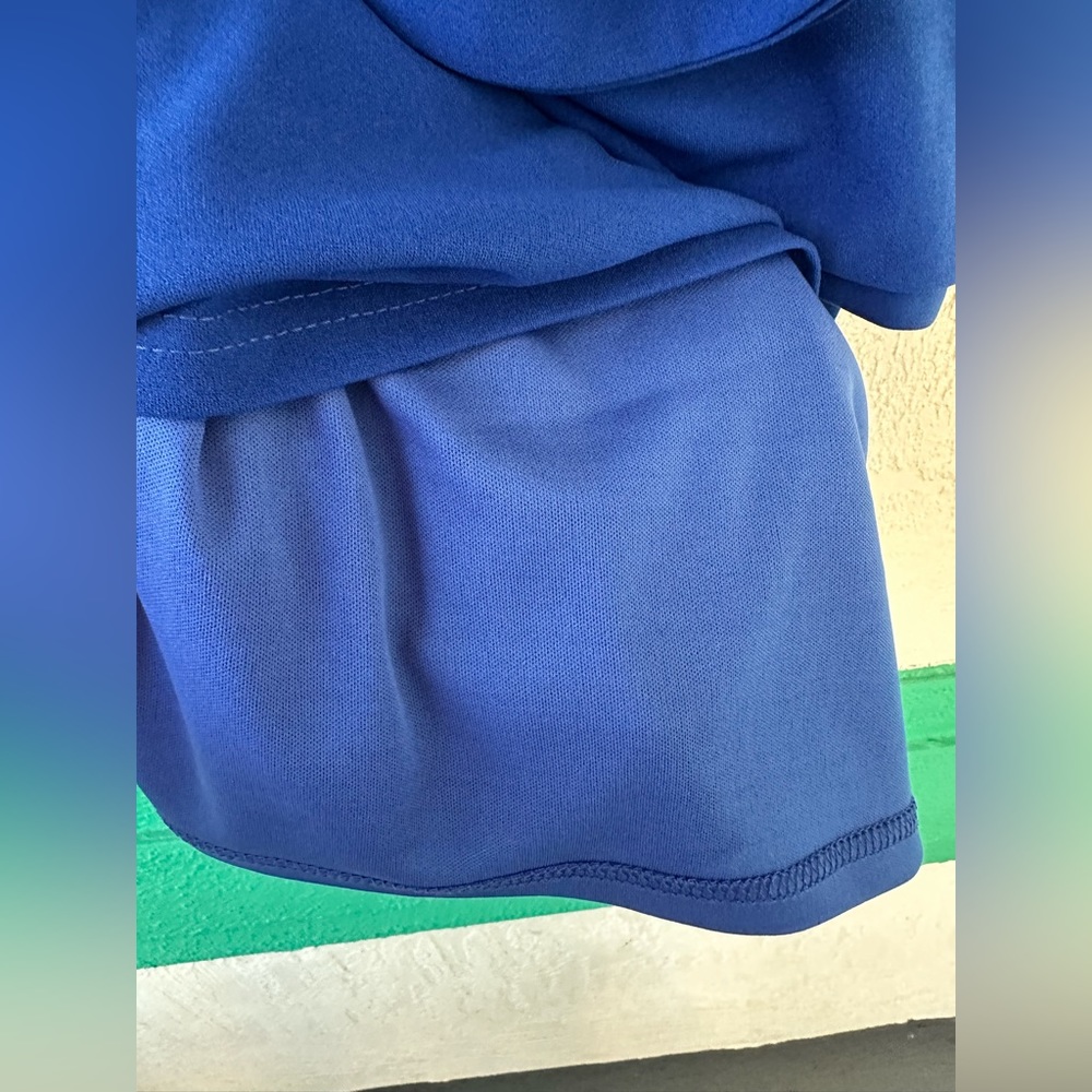 Lulus Ayita Royal Blue One Shoulder Ruffled Bodycon Mini Dress Small Cocktail - Picture 7 of 11